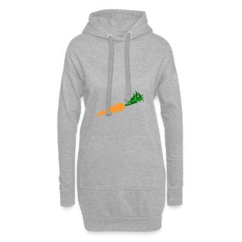 carotte - Sweat-shirt à capuche long Femme - gris chiné - Devant
