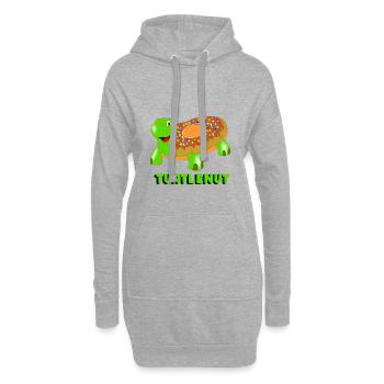 Turtlenut Donut Schildkröte Süß Zucker Glasur - Hoodie-Kleid - Grau meliert - Vorne
