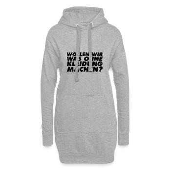 Wollen wir was ohne Kleidung machen? Typography - Hoodie-Kleid - Grau meliert - Vorne