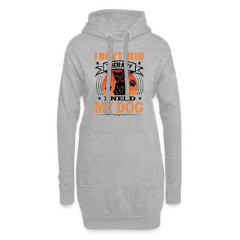 Yorkshire Terrier Mein Hund Retro Vintage - Hoodie-Kleid - Grau meliert - Vorne