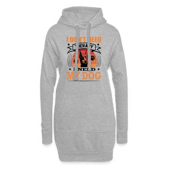 Dobermann Mein Hund Retro Vintage Hunderasse - Hoodie-Kleid - Grau meliert - Vorne