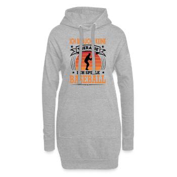 Baseball Spielen Verein Sport Retro Vintage - Hoodie-Kleid - Grau meliert - Vorne