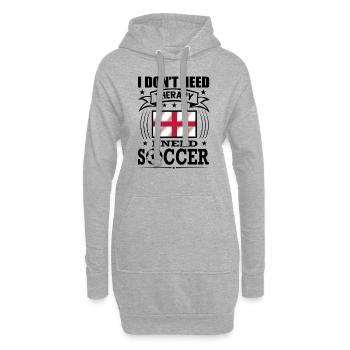 England Soccer Football 2022 WM - Sweat-shirt à capuche long Femme - gris chiné - Devant