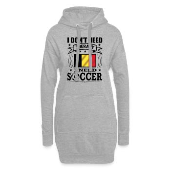 Belgium Soccer Football 2022 WM - Sweat-shirt à capuche long Femme - gris chiné - Devant