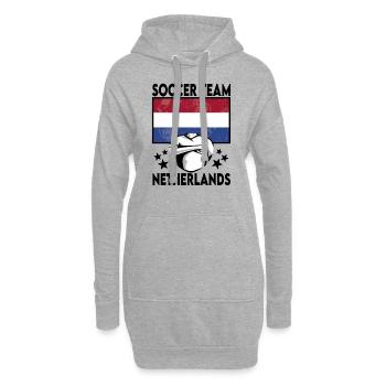 Netherlands Soccer Football 2022 WM - Sweat-shirt à capuche long Femme - gris chiné - Devant