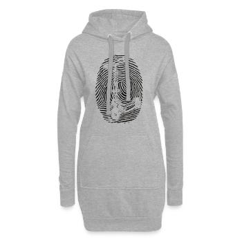 Escooter scooter électrique E-Roller Fingerprint - Sweat-shirt à capuche long Femme - gris chiné - Devant