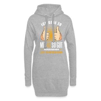 40 Geburtstag. 40 Jahre Geschenk 40. Geburtstag - Hoodie-Kleid - Grau meliert - Vorne