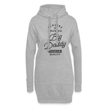 Big Daddy authentique - Sweat-shirt à capuche long Femme - gris chiné - Devant