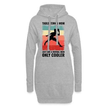 Tischtennis Tischtennis Mama Mütter Tag Vintage - Hoodie-Kleid - Grau meliert - Vorne