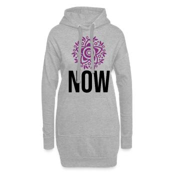 NOW - Hoodie-Kleid - Grau meliert - Vorne
