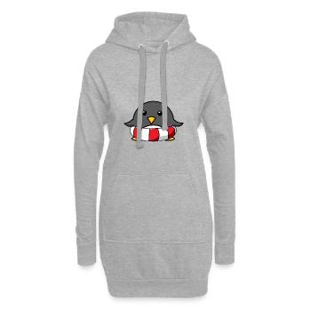 Cadeau de sauveteur sauveteur pingouin - Sweat-shirt à capuche long Femme - gris chiné - Devant