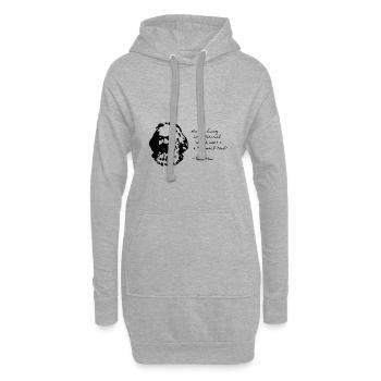 Karl Marx - I’m a Material Girl - Sweat-shirt à capuche long Femme - gris chiné - Devant