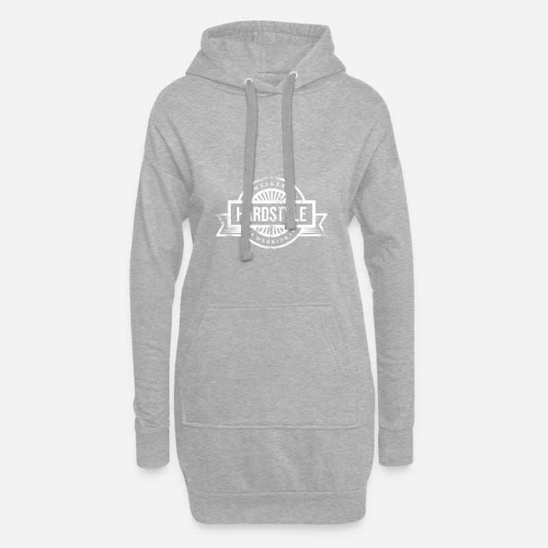 Hardstyle Weekend Warrior - Hoodie-Kleid - Grau meliert