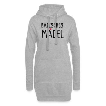 Badisches Mädel - Hoodie-Kleid - Grau meliert - Vorne