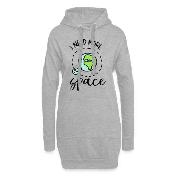 PLUS PLACE TERRE MONDE ESPACE ESPACE PLANÈTE VIE - Sweat-shirt à capuche long Femme - gris chiné - Devant