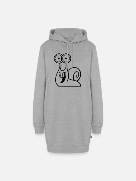 vl026a_schnecke_1c - Hoodie Dress - heather grey