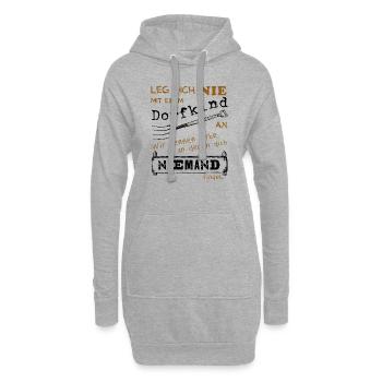 Dorfkind - Hoodie-Kleid - Grau meliert - Vorne