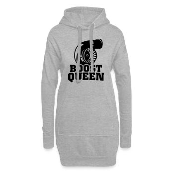 Boost Queen - Hoodie-Kleid - Grau meliert - Vorne