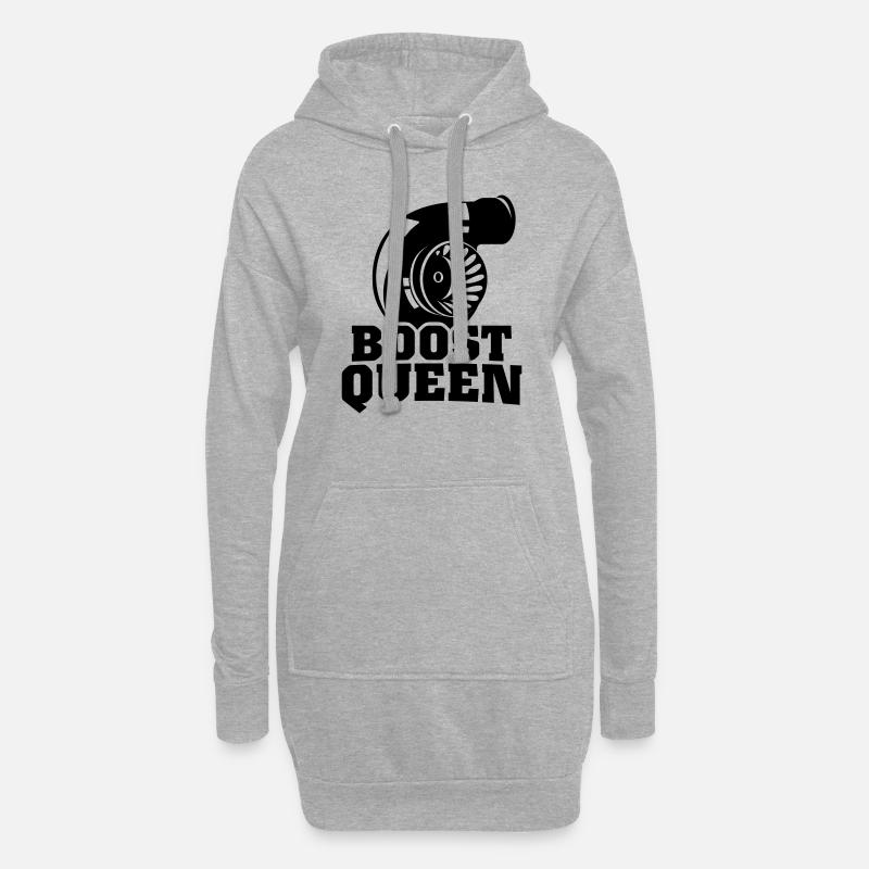Boost Queen - Hoodie-Kleid - Grau meliert