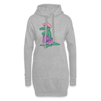salle de bain bath baignoire bathtube shower douche3 - Sweat-shirt à capuche long Femme - gris chiné - Devant