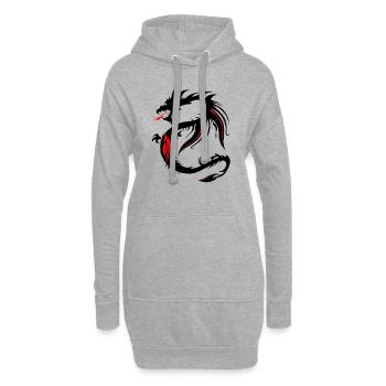 Drachen Tribal Tattoo Form 2004 Uuuuuuuuuu w - Hoodie-Kleid - Grau meliert - Vorne