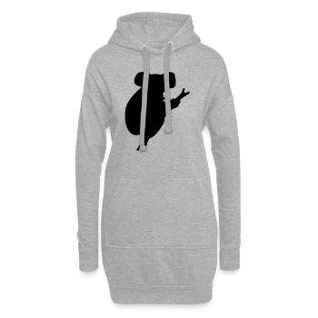 koala - Hoodie-Kleid - Grau meliert - Vorne