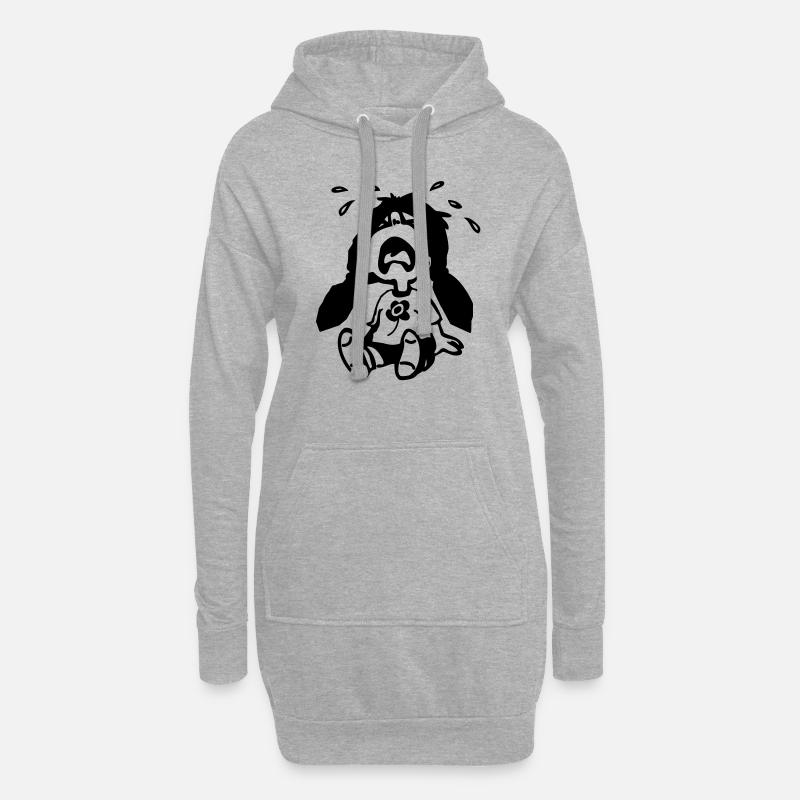 heulsuse - Hoodie-Kleid - Grau meliert