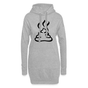 shit_smell__f1 - Sweat-shirt à capuche long Femme - gris chiné - Devant
