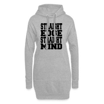 Straight Edge Straight Mind - Hoodie-Kleid - Grau meliert - Vorne