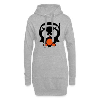 beat owl - beat eule - Hoodie-Kleid - Grau meliert - Vorne