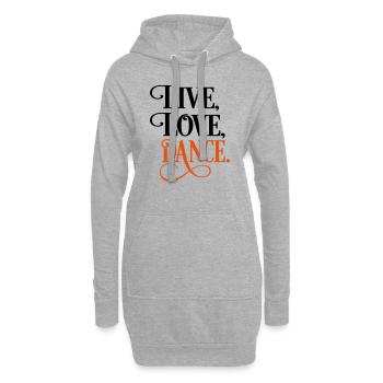 danse - Sweat-shirt à capuche long Femme - gris chiné - Devant