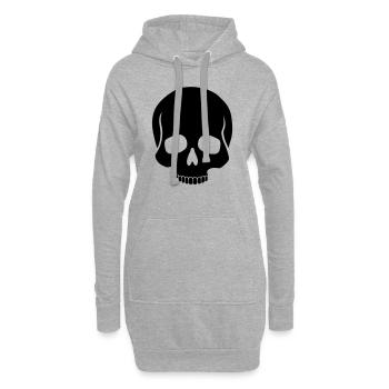 Half Skull - Hoodie-Kleid - Grau meliert - Vorne