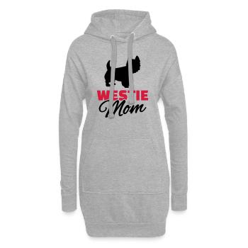 Westie - Hoodie-Kleid - Grau meliert - Vorne