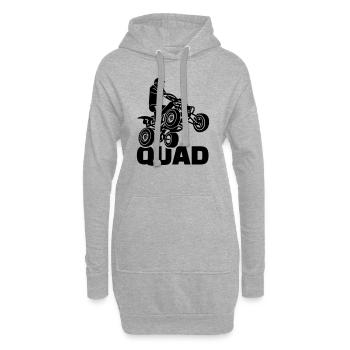 Quad - Hoodie-Kleid - Grau meliert - Vorne