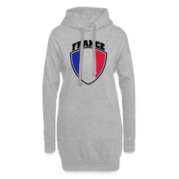 Frankreich - Hoodie-Kleid - Grau meliert - Vorne
