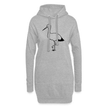 storch_1 - Hoodie-Kleid - Grau meliert - Vorne