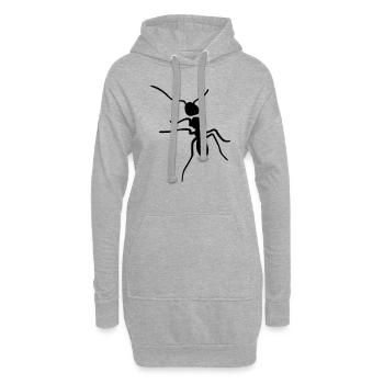 Ameise - Hoodie-Kleid - Grau meliert - Vorne