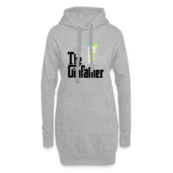 The Ginfather Gin und Tonic - Hoodie-Kleid - Grau meliert - Vorne