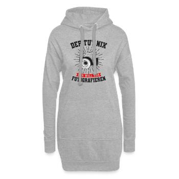 Fotograf - Hoodie-Kleid - Grau meliert - Vorne