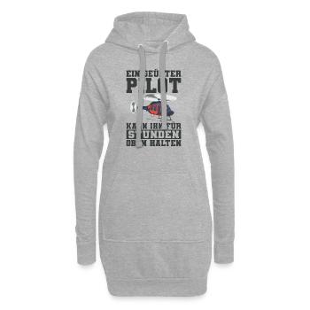 Helikopter - Hoodie-Kleid - Grau meliert - Vorne