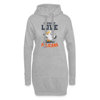pelican - Hoodie Dress - heather grey - Front
