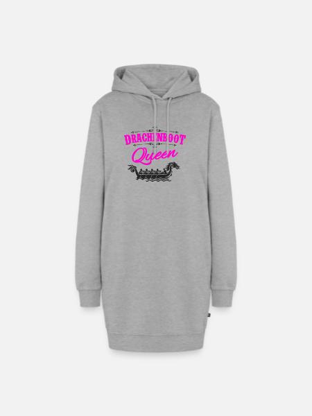 Drachenboot Queen - Hoodie-Kleid - Grau meliert
