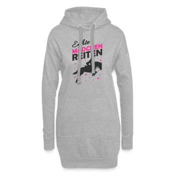 Reiten - Hoodie-Kleid - Grau meliert - Vorne