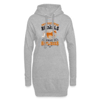 Haflinger - Hoodie-Kleid - Grau meliert - Vorne
