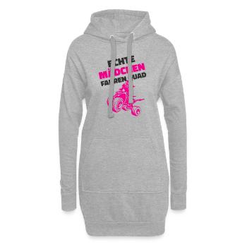 Quad Mädchen - Hoodie-Kleid - Grau meliert - Vorne