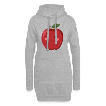 Pomme - Sweat-shirt à capuche long Femme - gris chiné - Devant