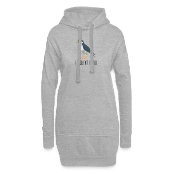 Lustiges Wanderfalken-Birder-Geschenk - Hoodie-Kleid - Grau meliert - Vorne