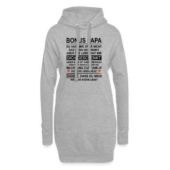 Bonus Papa Danke Stiefvater Kaffeetasse & Shirt - Hoodie-Kleid - Grau meliert - Vorne