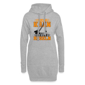 Kranführer - Hoodie-Kleid - Grau meliert - Vorne