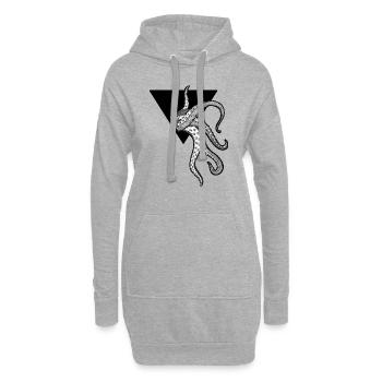 Calmar - Sweat-shirt à capuche long Femme - gris chiné - Devant